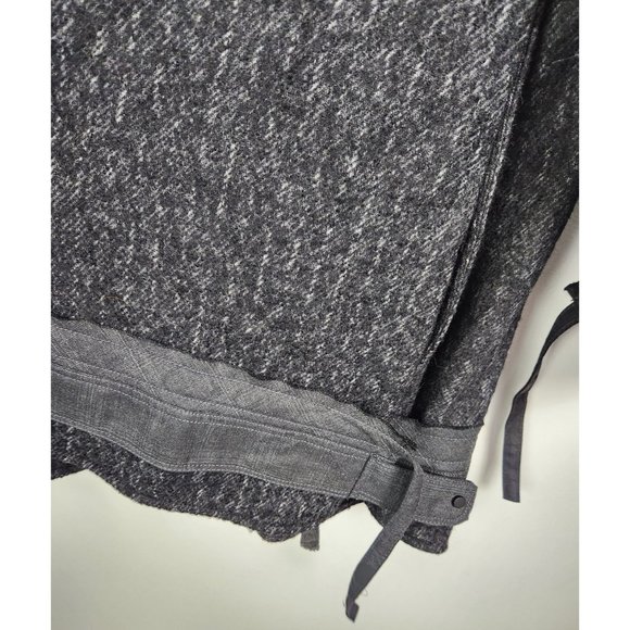 JNBY Women's Sz. XL Grey & Charcoal Button Up Wool Blend Shirt Jacket NWT - Picture 4 of 7